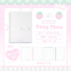 RosyPosy Strawberry Polka Dot Softcover Loose-Leaf Notebook